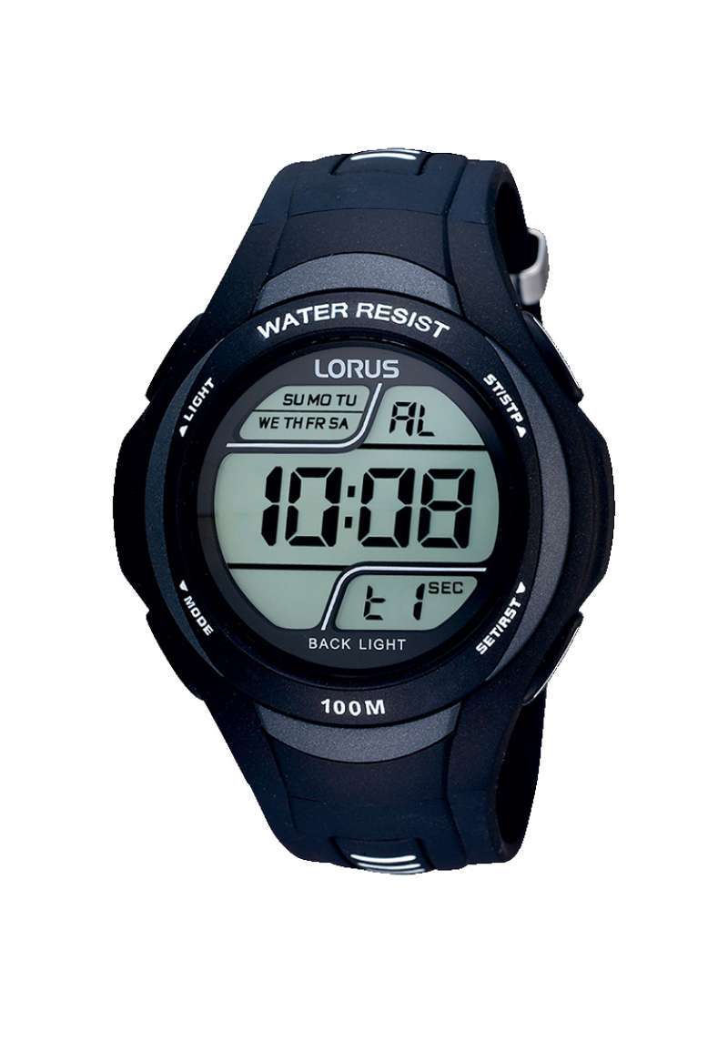 Promo Jam Tangan Pria Lorus Original R2305EX9 Strap Silicone Black