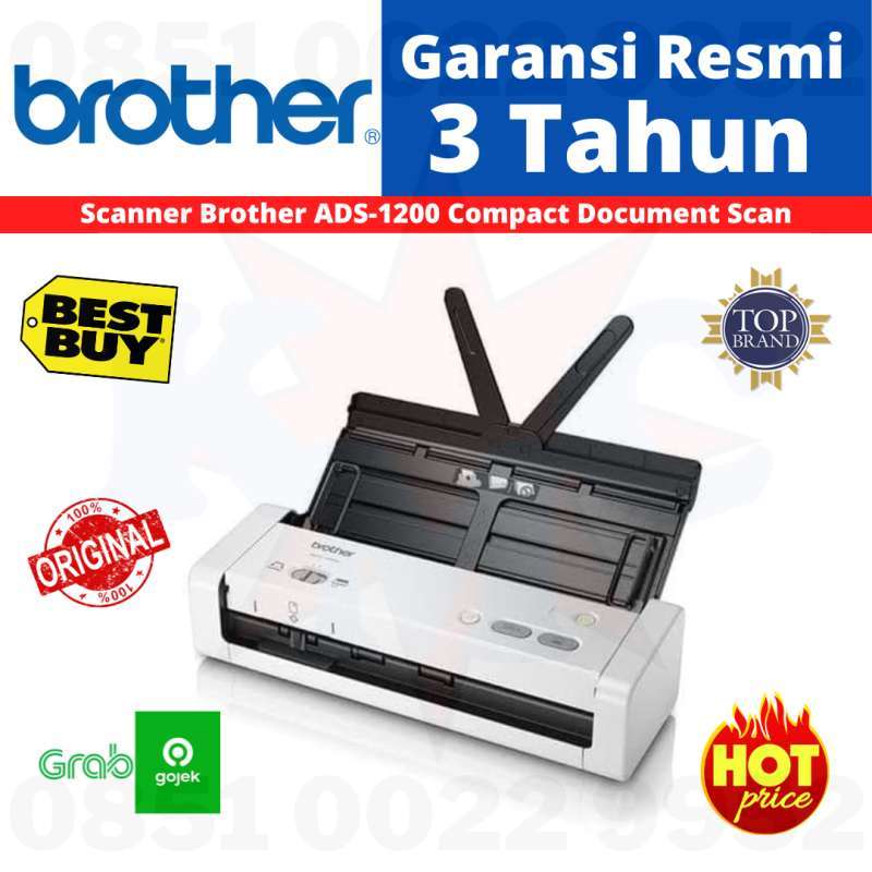 Promo Scanner Brother ADS1200 Compact Document Scan ADS1200 Garansi