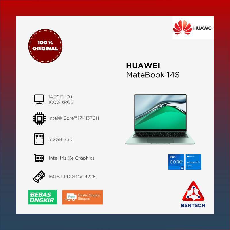 Jual Huawei MateBook 14S Garansi Resmi Spruce Green di Seller Bentech