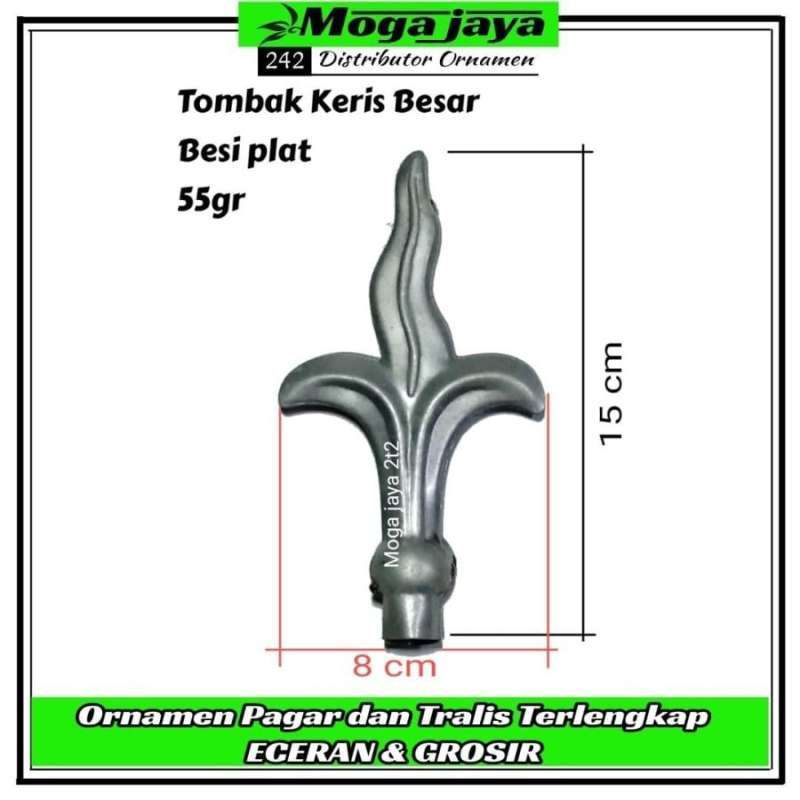 Jual tombak pagar besi plat model keris BESAR di Seller moga jaya