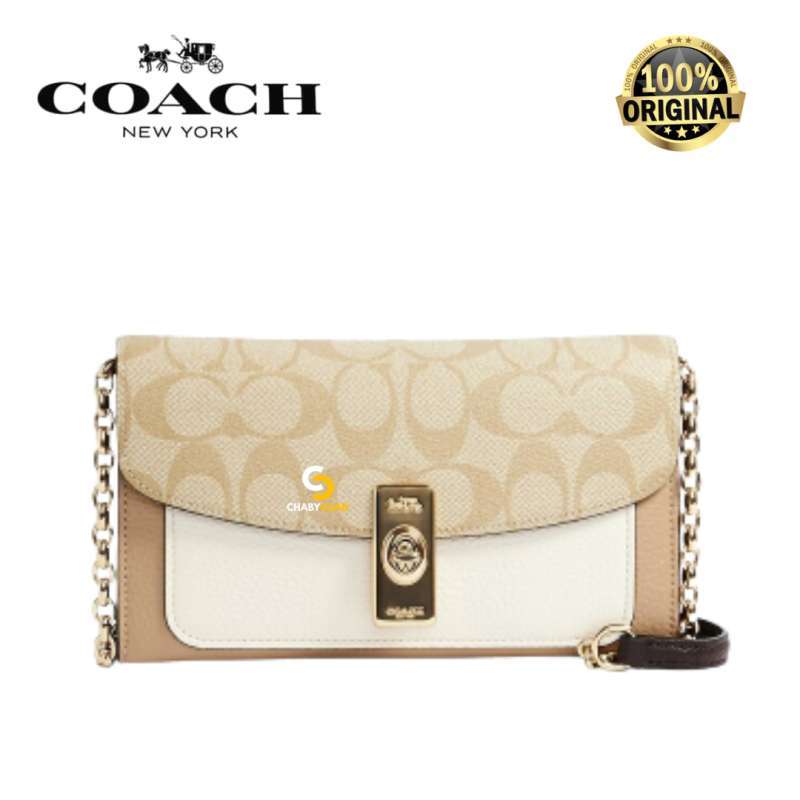 Jual Coach Lane Shoulder Bag In Blocked Signature Canvas Original