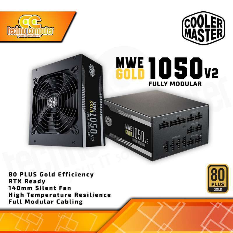 Jual POWERSUPPLY COOLERMASTER MWE GOLD 1050 V2 - 1050W 80+ Gold Full ...