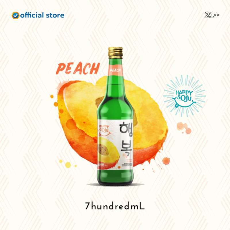 Promo Happy Soju Peach Diskon 7 di Seller 7hundredmL Official Store