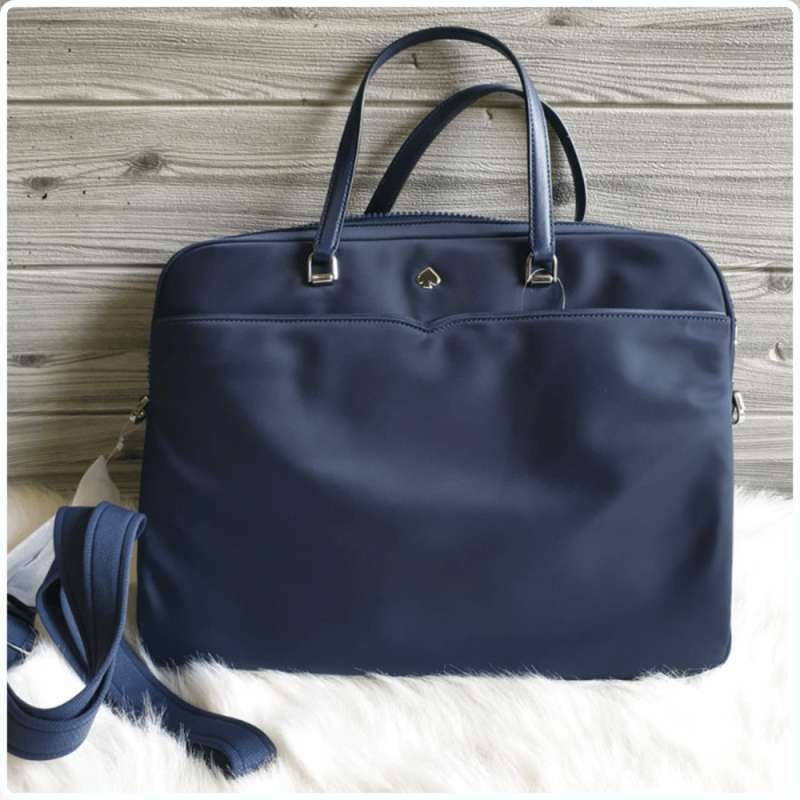 Jual Tas Laptop Kate Spade Original Jae Nylon Laptop Bag Black Navy