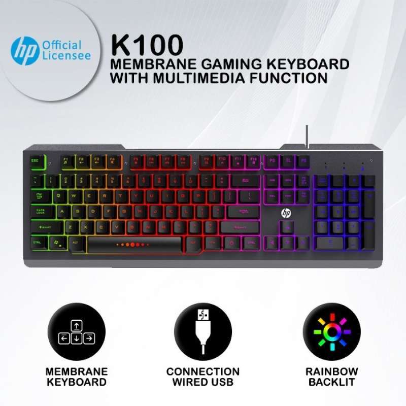 Promo Hp K100 / Gaming Keyboard K100 Diskon 18 Di Seller Metalic