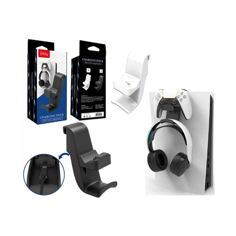 Jual IPLAY Charging Dock Dualsense PS5 CONTROLLER + HEADPHONE HOOK HBP
