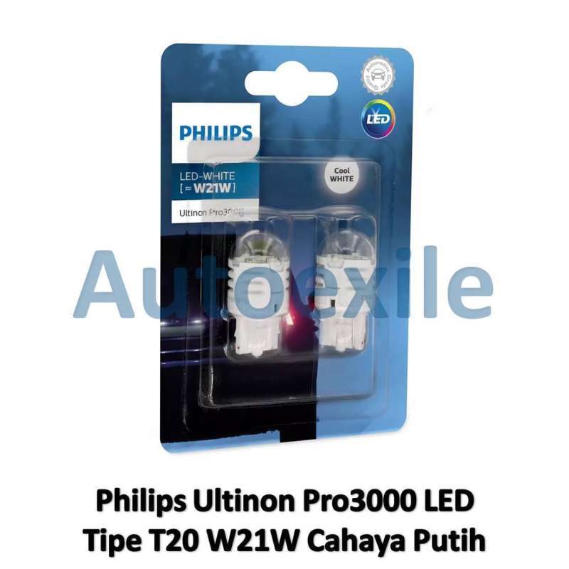 Jual Philips Ultinon Pro3000 LED T20 W21W 12V Cool White Putih Gen2