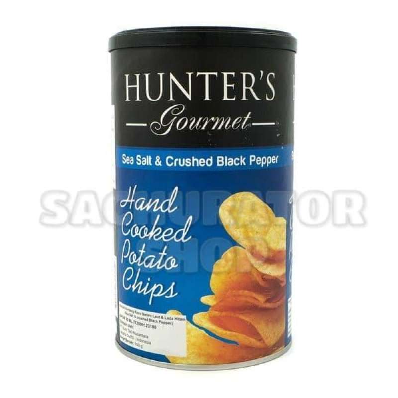 Jual Hunters Hunter's Gourmet Potato Chips Sea Salt & Crushed Black