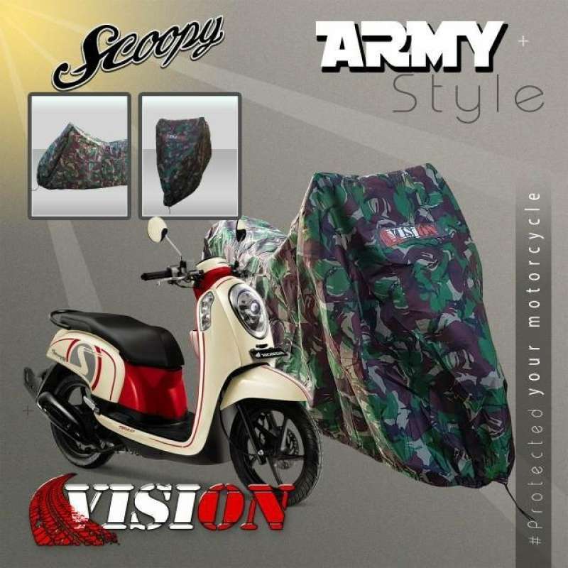 Jual Cover Motor Army Scoopy Fino Xadv Motor Army Waterproof Scoopy Di Seller