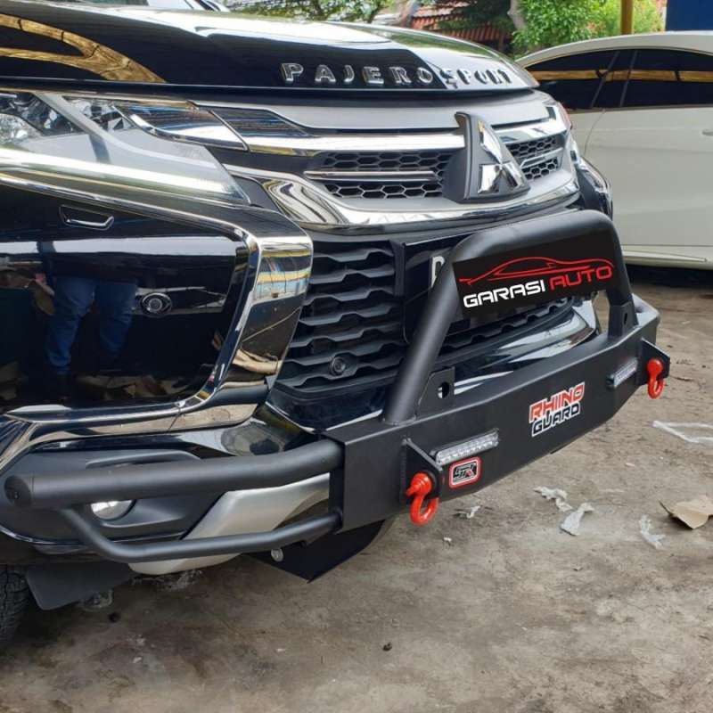 Jual Tanduk Depan Bumper Guard Towing Bar Rhino Besi All New Pajero di