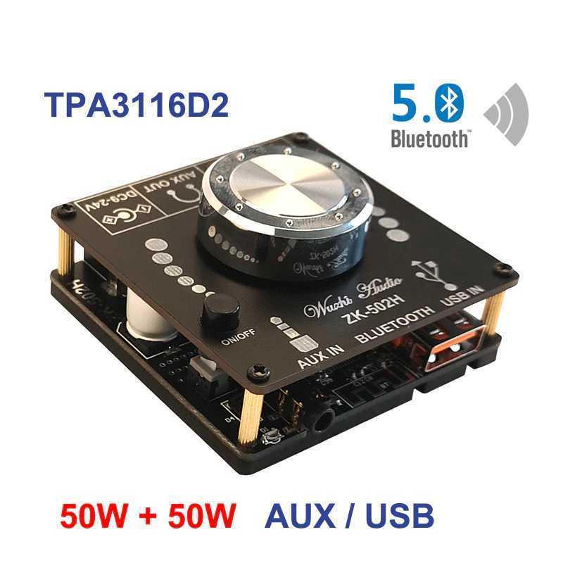 Jual GST Wuzhi Audio Bluetooth 5.0 Amplifier 2.0 2x50W TPA3116D2 502H