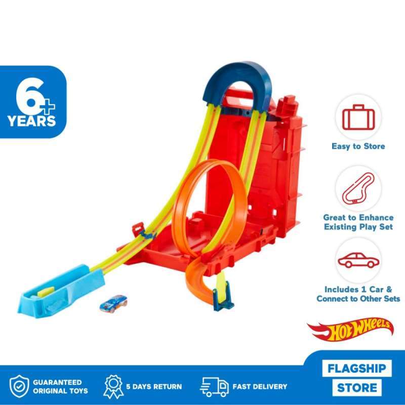 Jual Hot Wheels Track Builder Unlimited Fuel Can Stunt Box Mainan