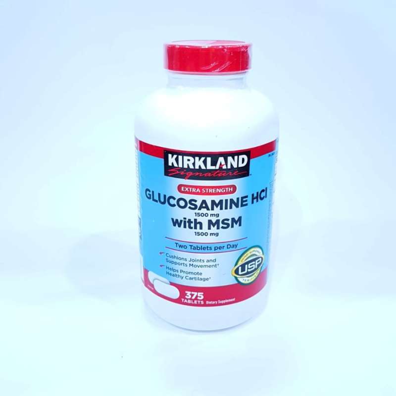 Promo Kirkland Signature Extra Strength Glucosamine Hci 1500mg, With Msm 1500 Mg, 375count