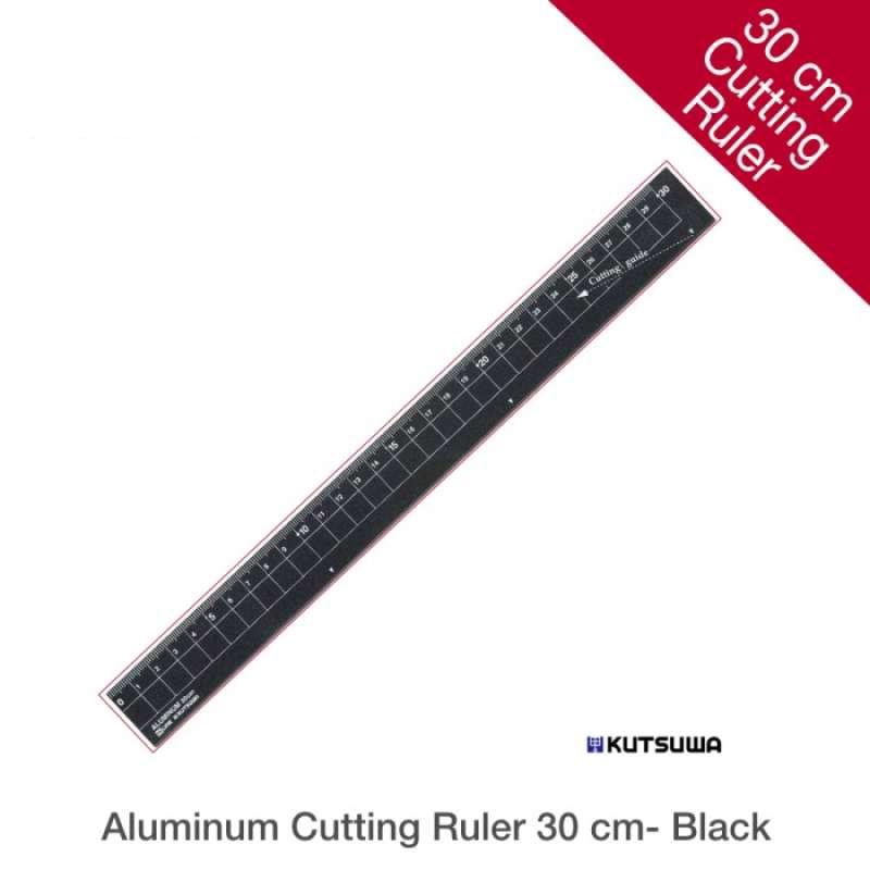Promo Aluminum Cutting Ruler 30 Cm Black Japanese kokuyo Diskon 11 Di