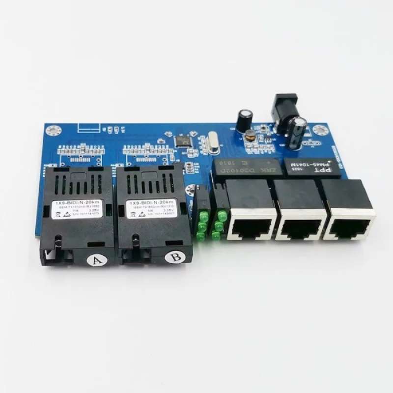 Jual Network Transceiver 2 Fo Sc 3 Rj45 10/100Mbps Board Only