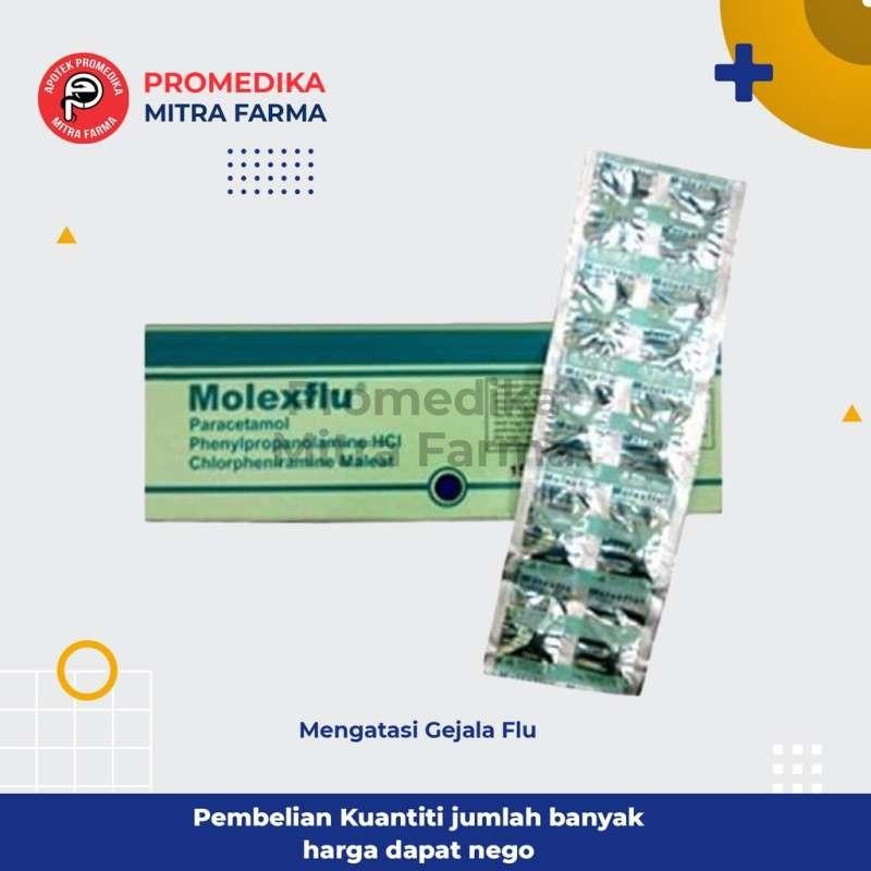 Jual Molexflu Tablet Strip / Obat Pilek dan Demam Dewasa / Obat atasi