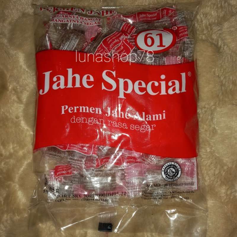 Jual Cemilan jadul permen jahe alami Jahe Special 61 ginger candy 125g