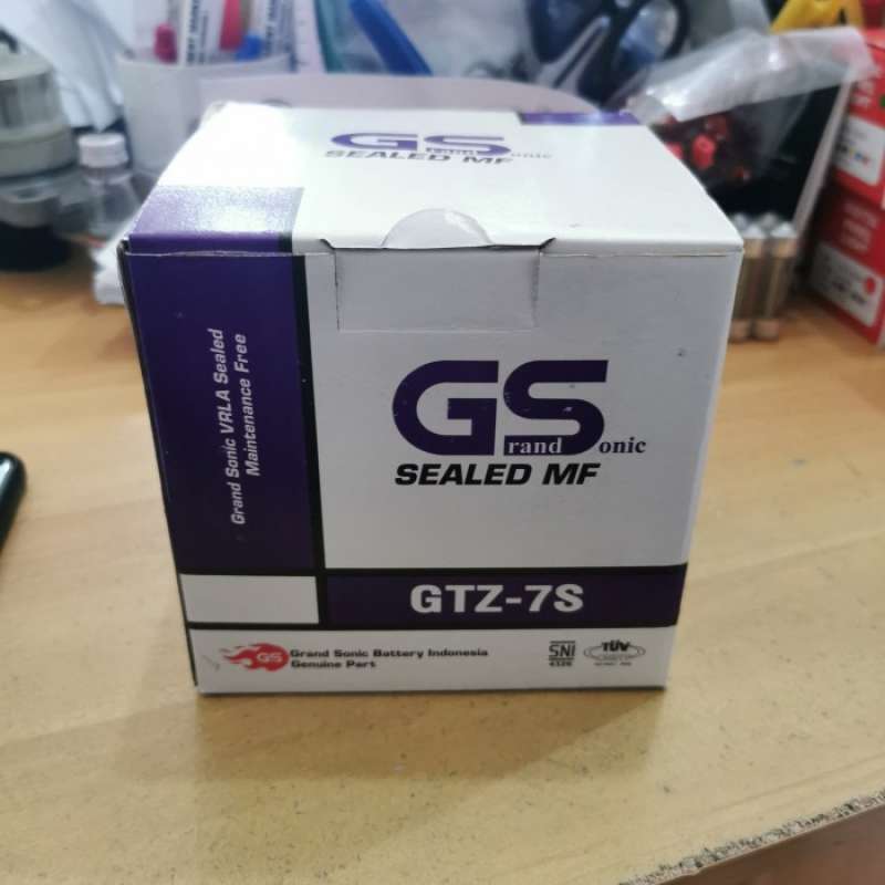 Jual AKI KERING SEPEDA MOTOR GS GRAND SONIC GTZ7S/GTZ-7S CBR 150 VARIO