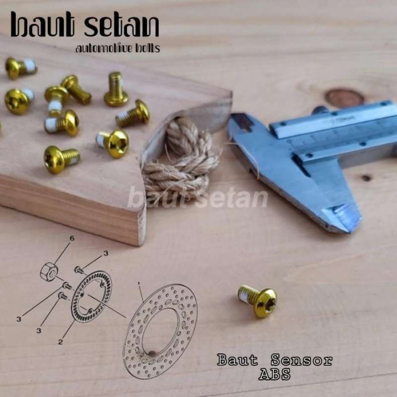 Jual Baut Sensor ABS Yamaha NMax (Probolt Yellow) di Seller Devil
