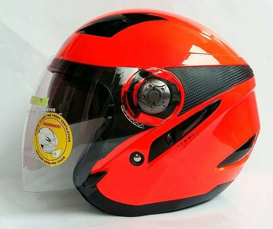 Jual Helm Mds Zarra Red Solid Fluo Half Face Zara Merah Halface L Di