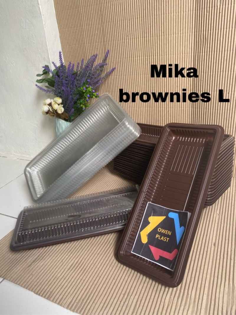 Jual Kotak Brownies/mika Bento Kue Size L (besar) Isi 25 Set Wadah+ttp