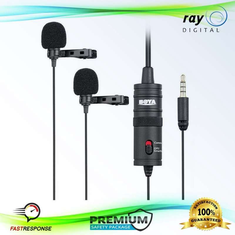 Jual BOYA BYM1DM Dual ClipOn Microphone for Camera, Smartphone boya
