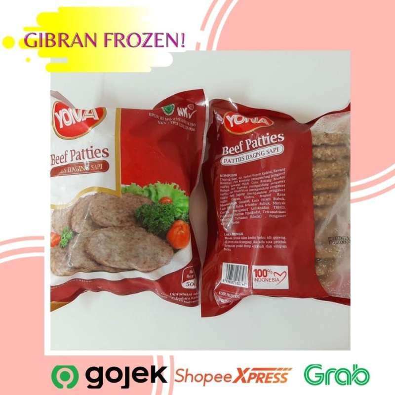 Jual Beef Patties Patty Yona Daging Hamburger Burger Frozen Food