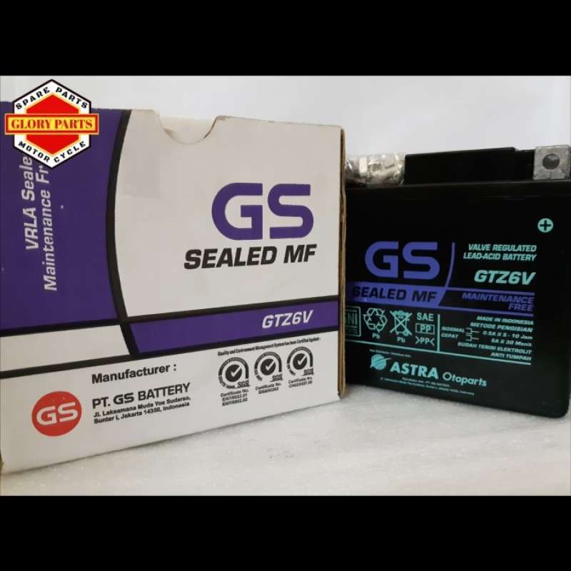 Promo Aki/Accu Kering Gs Astra Gtz6V Vario 125/125 Led/150 Led,Pcx