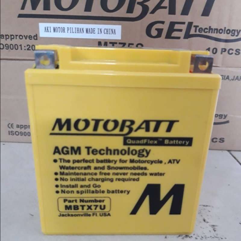 Promo Aki Motor Vespa Primavera, Vespa Lx 150 Motobatt Mbtx7U Aki