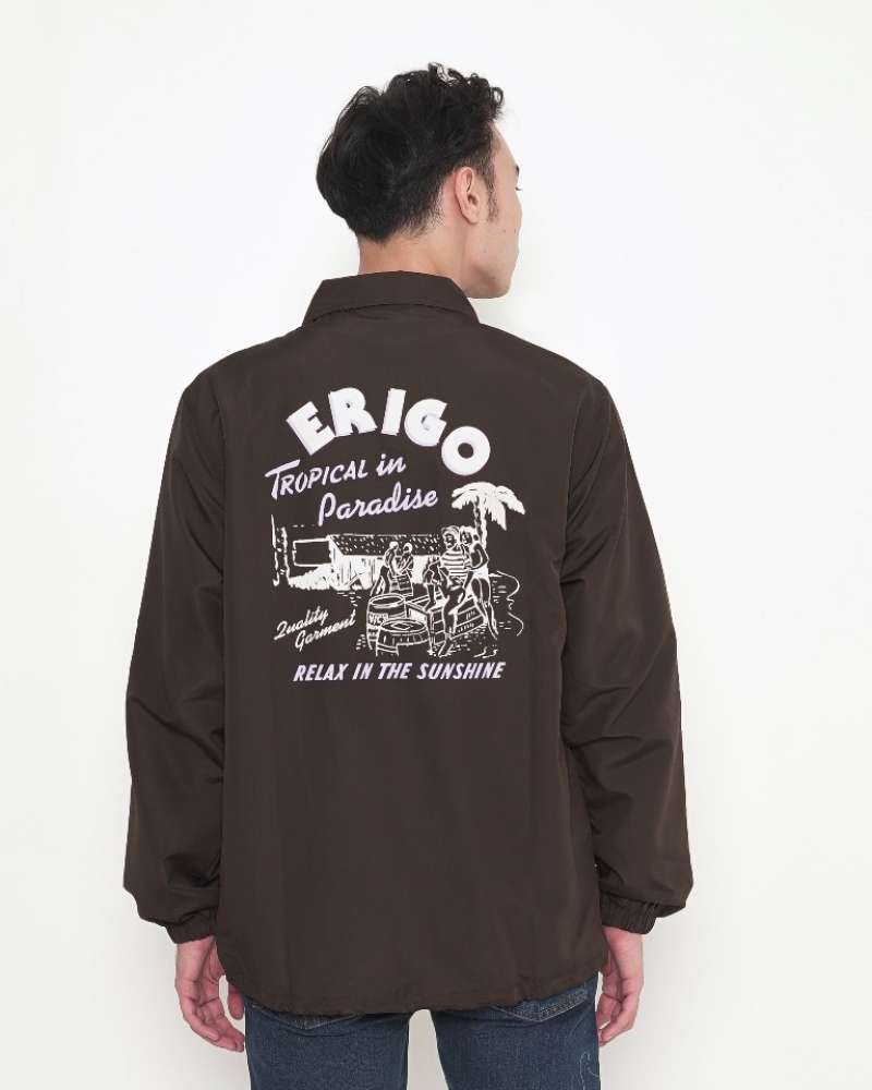 Jual Erigo Coach Jacket Relax Beach Dark Oak L di Seller Erigo