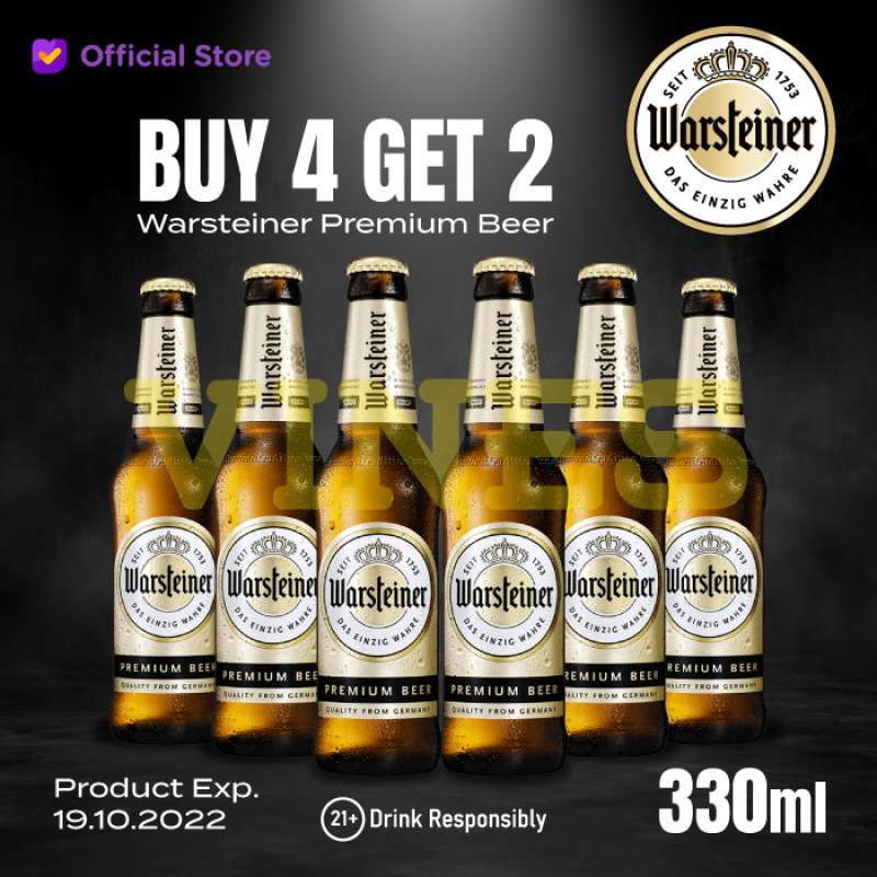 Jual Warsteiner Premium Beer 330ml Buy 4 Get 2 Free di Seller VINES