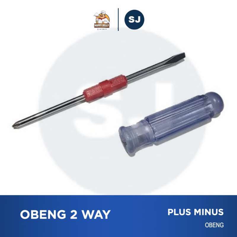 Jual Obeng 2 Way Timbal Balik Transparan Besar / Obeng Bunga / Obeng