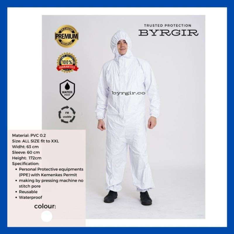 Apd Pvc Jual BYRGIR Reusable Coverall Hazmat Suit Baju Jubah APD Anti Virus ...