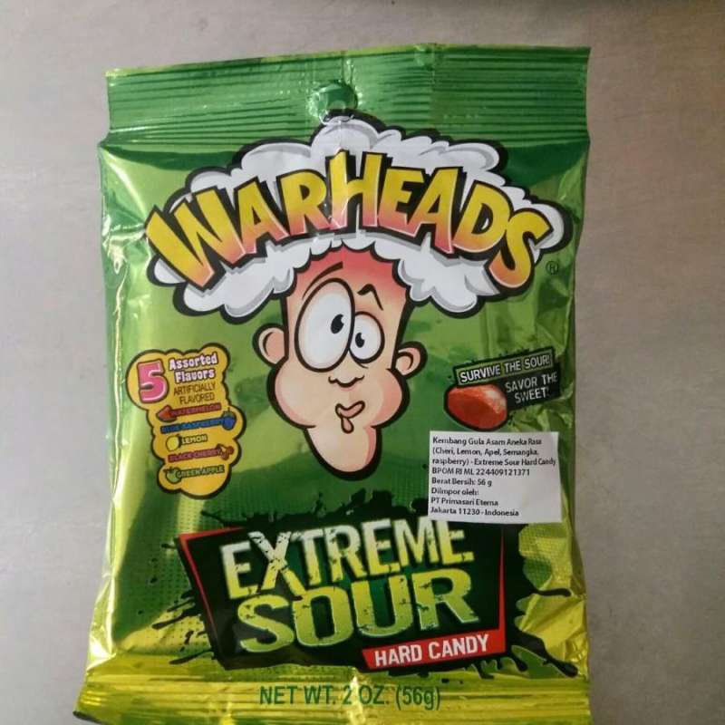 Jual Permen WarHeads Extreme Sour Hard Candy 56g di Seller Daravikha