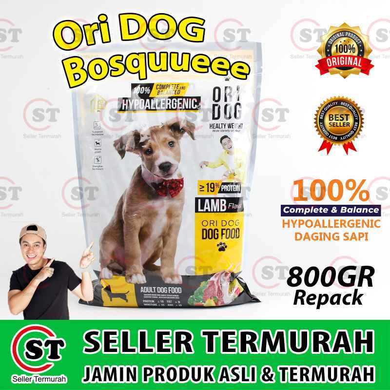 Jual Makanan Anjing Kering Ori Dog Daging Sapi / Domba Bolt 800gr Dog ...
