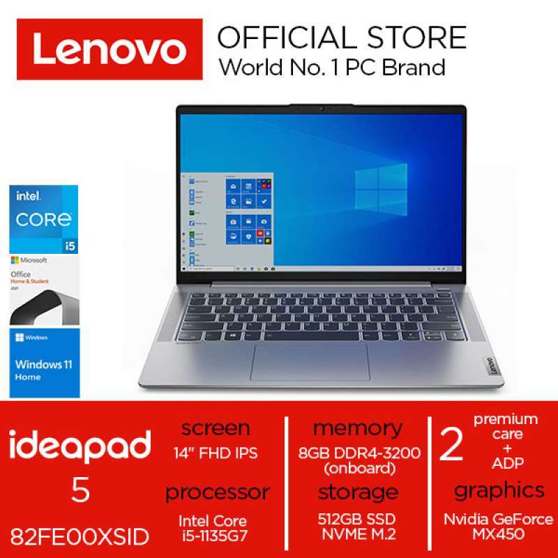 Jual Lenovo IdeaPad 5 14ITL05 82FE00XSID Intel Core i51135G7 RAM 8GB