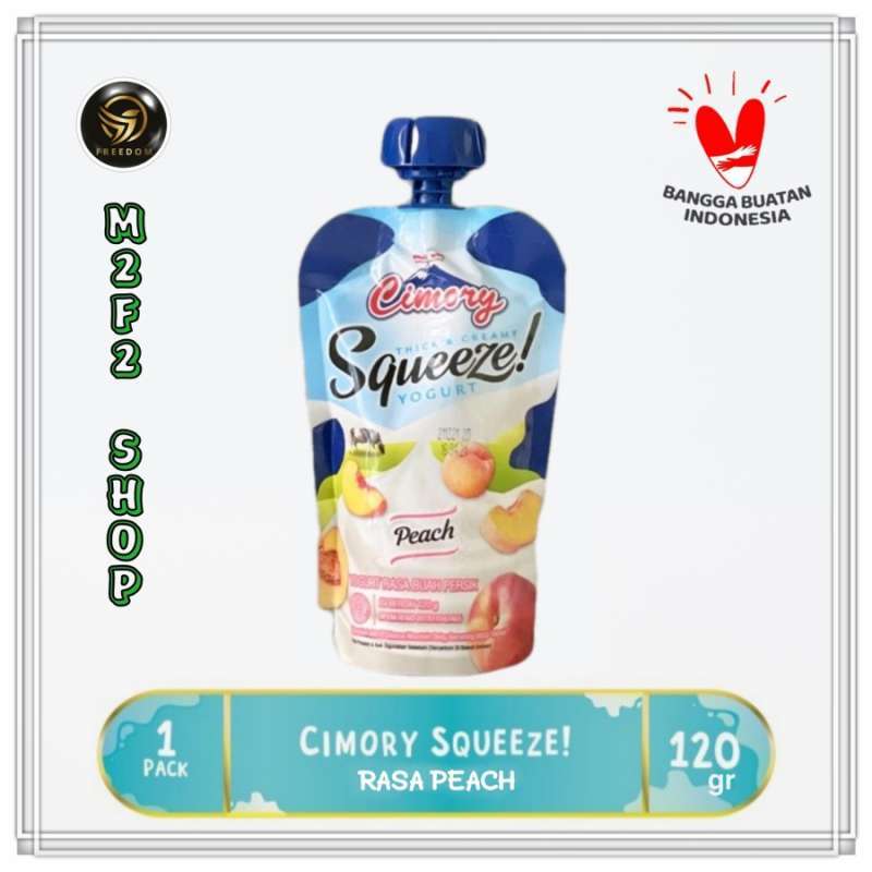 Promo Yogurt Cimory Squeeze Buah Persik | Peach - 120 ml (Kemasan