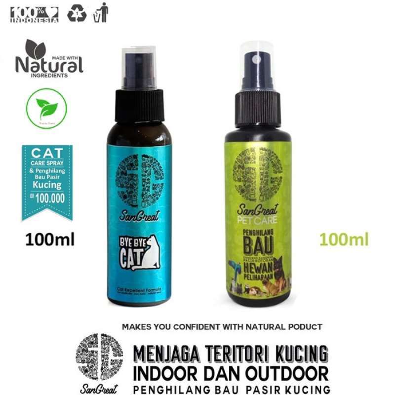 Promo Paket Cat Care teritorial kucing spray & penghilang bau pasir