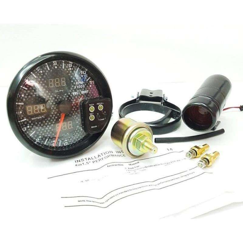 Jual TACHOMETER VASTUNER DIGITAL 4 IN 1 TAKOMETER MOBIL DIGITAL