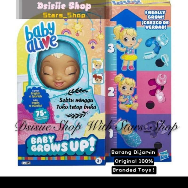 Jual Baby Alive Baby Grows Up Talking Baby Doll Original / Mainan