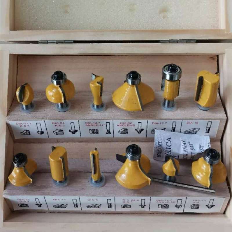 Promo Mata Router Bit Set 12 Pcs Mata Profil Mata Trimmer Bits Diskon ...