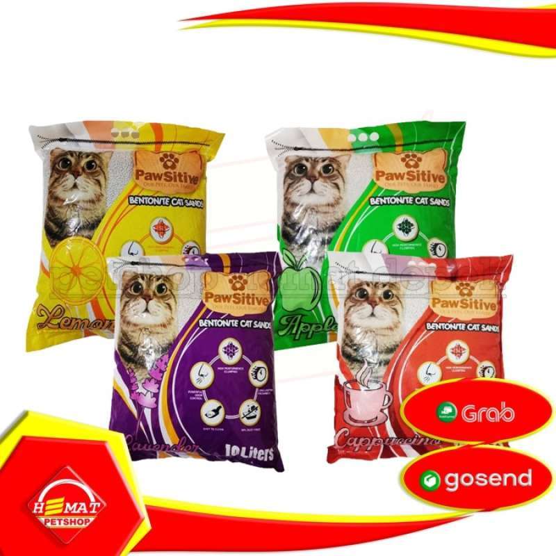 Promo Pasir Kucing Pawsitive 10 Liter Cat sand Litter Gumpal Wangi junior Diskon 27 di Seller