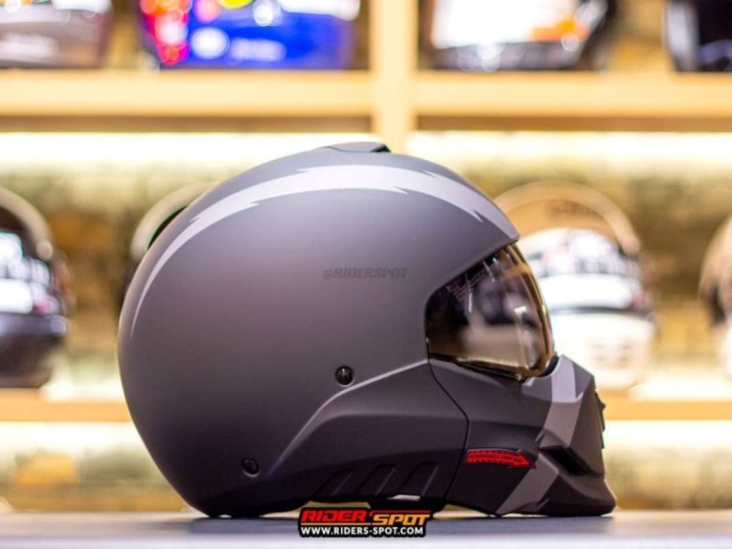 Promo Helm Bell Broozer Arc Matte Black Crossover Helmet Diskon 2 di