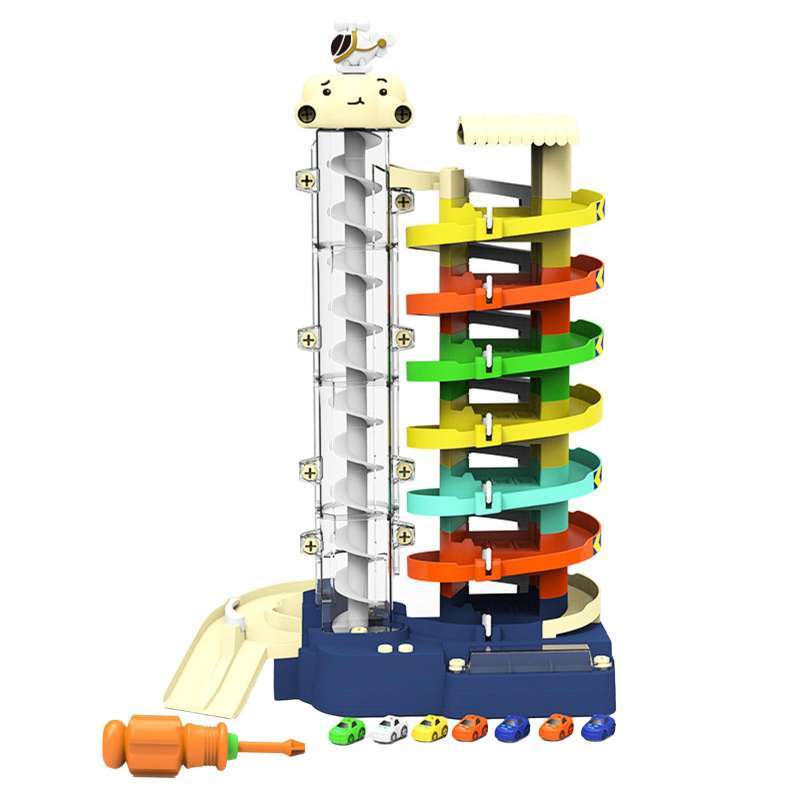 Promo Parking Building car Race Car Playset for Party Games Children 7