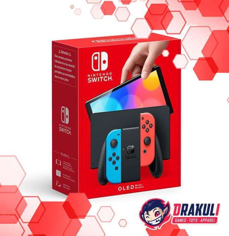 Jual Nintendo Switch Console OLED Model Neon Red & Neon Blue (JPN