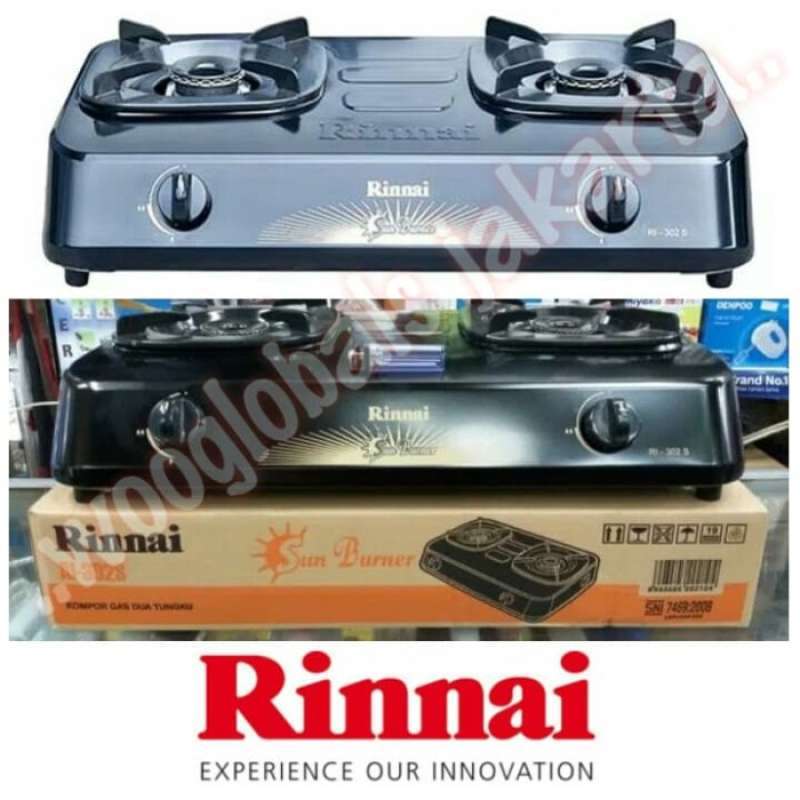 Jual KOMPOR RINNAI GAS STOVE KITCHEN DAPUR 2 TUNGKU RI302S TEBAL SNI ORI TERJAMIN di Seller SNJ