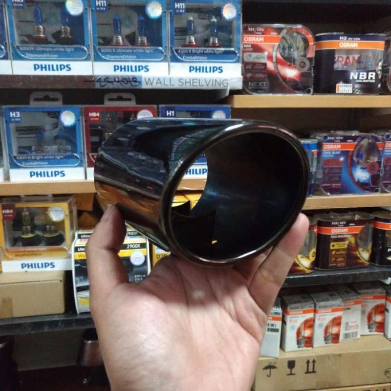 Promo Muffler Buntut Knalpot Black Chrome All New Pajero 2021 Ready