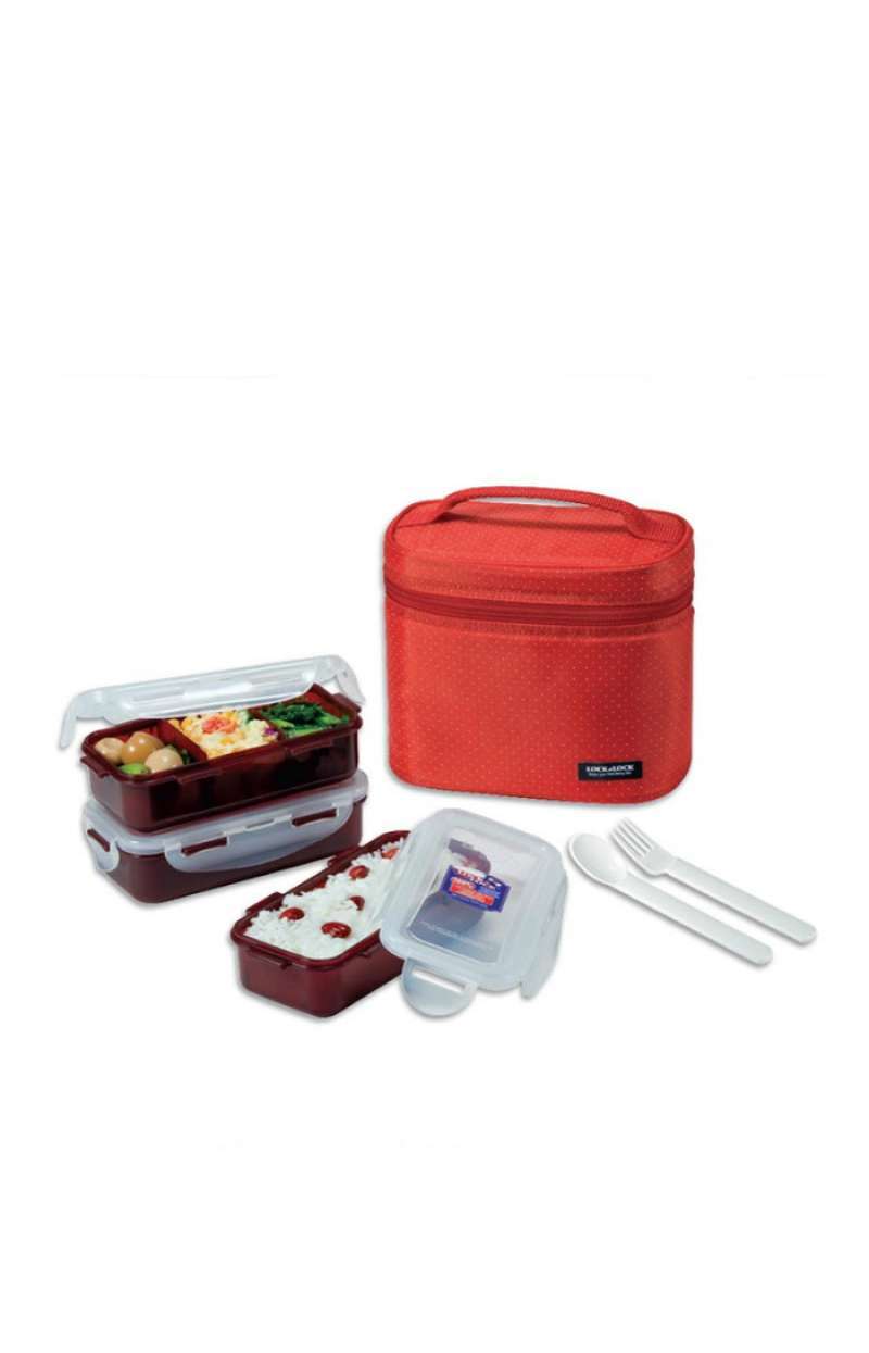 Jual TERJAMIN Lock&Lock Lunch Box 3 set / Lock & Lock / LocknLock