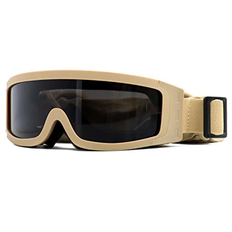 Promo SPOSUNE Military Airsoft Tactical Goggles with 3 Interchangeable