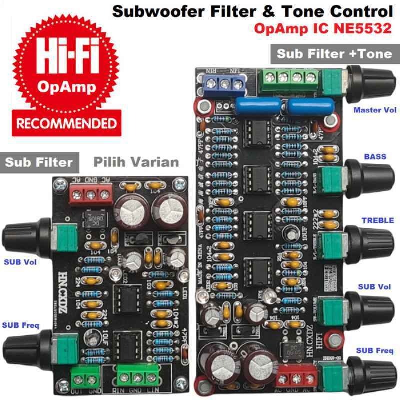 Jual HIFi 2.1 Stereo+Subwoofer Pre-Amplifier Bass Tone Control LFE